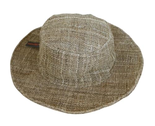 Hemp Sun Hat M/L/XXL Foldable Wide Wire Brim Hat for Farmers & Gardeners Adjustable Beach Hat, Unisex Style - color: Natural, size: X-Large-XX-Large