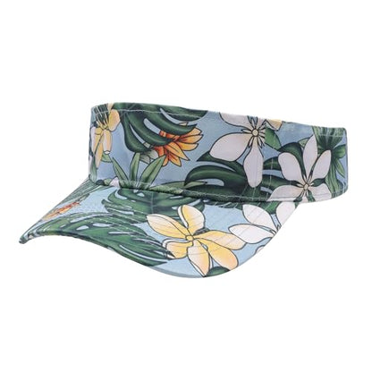 ZLYC Print Sports Sun Visors for Women Girls - color: Palm Tree