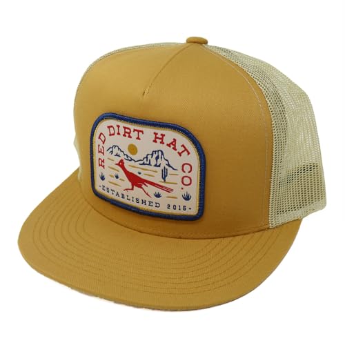 Red Dirt Hat Company Wildlife Hat | 5-Panel Western Adjustable Snapback Cap - color: Speedy 2 - Timber/Vegas Gold