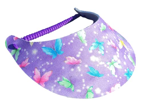 Women's Beautiful Designs Lightweight Packable Foam Visor for Sun Protection and Outdoor Activities - color: Butterfly 15