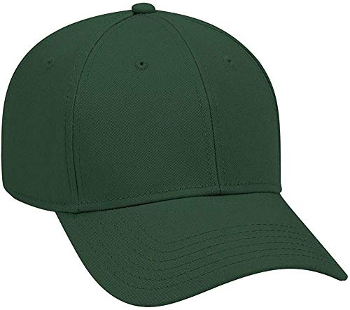 Ashen Fane 6 Panel Structured Low Profile Superior Cotton Twill Basic Baseball Hat - color: Dark Green