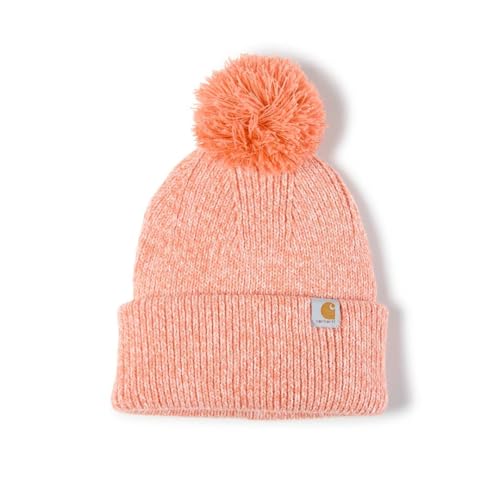 Carhartt Women's Knit Pom-Pom Cuffed Beanie - color: Dusty Cedar