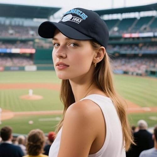 Embroidered City Washed Baseball Cap Adjustable Cotton Fans Baseball Hat for Men Women - color: Los Angeles