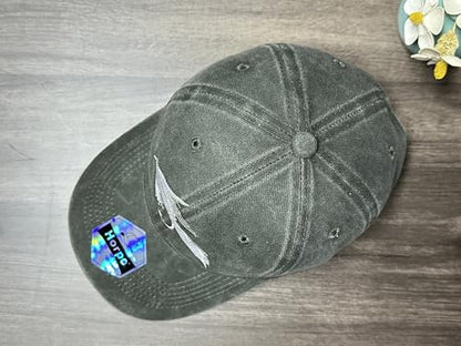 Fishing Baseball Cap for Men Women, Adjustable Embroidered Fish Hat - color: Fly Fishing Lures (Washed Army Green)