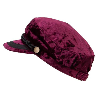 Jeanne Simmons Women's Crushed Velvet Sailor Hat - color: Burgundy