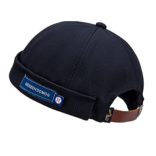 CLAPE Watch Cap Work Beanie Corduroy Docker Leon Brimless Hat Rolled Cuff Harbour Hat - color: Ct18-black