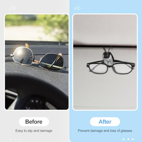 Frienda 5 Pcs Car Sun Visor Clip Sunglasses Holder,Black,Gray, Silver - color: Black, Gray, Silver