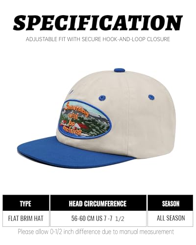 Clakllie Flat Bill Baseball Cap Snapback Trucker Hat Steet Casual Hip Hop Cap Breathable Runner Cap Vintage Low Profile Hat - color: S-dfbh2-blue