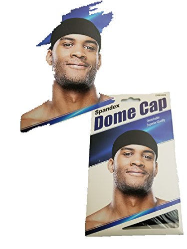 Dream Spandex Dome Cap Black #30B (2 pack), Superior quality, stretchable, stretchy, wrinkle resistant, polyester
