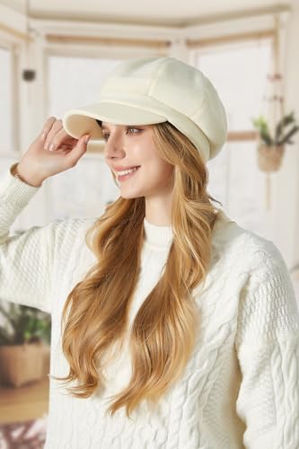 Sumolux Women Beret Newsboy Hat French Cap Classic Winter - color: Beige