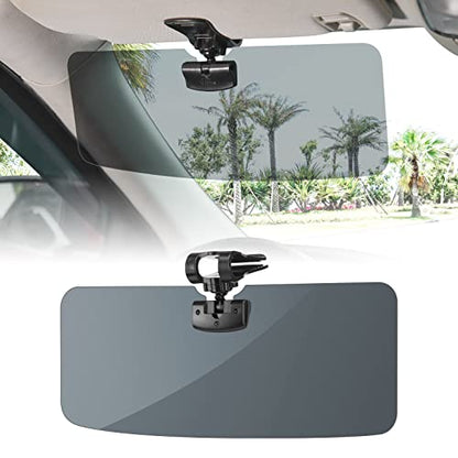 JOYTUTUS Polarized Sun Visor Extender for Full-Size SUVs and Sedans, Universal UV400 Car Visor Extension Anti-Glare Easy to Install, Protect from Glare/UV Ray/Stray Light - size: Medium 15"*6"