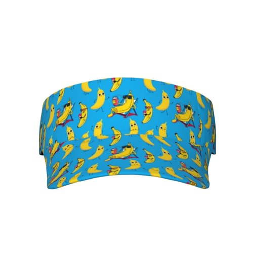 Unisex Adjustable Sports Sun Visor - color: Banana