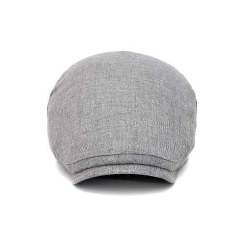 QHFHULV Newsboy Cap for Men Cotton Flat Gatsby Ivy Golf Cabbie Driving Hat - color: Daily Black