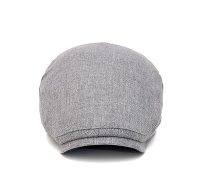QHFHULV Newsboy Cap for Men Cotton Flat Gatsby Ivy Golf Cabbie Driving Hat - color: Daily Black