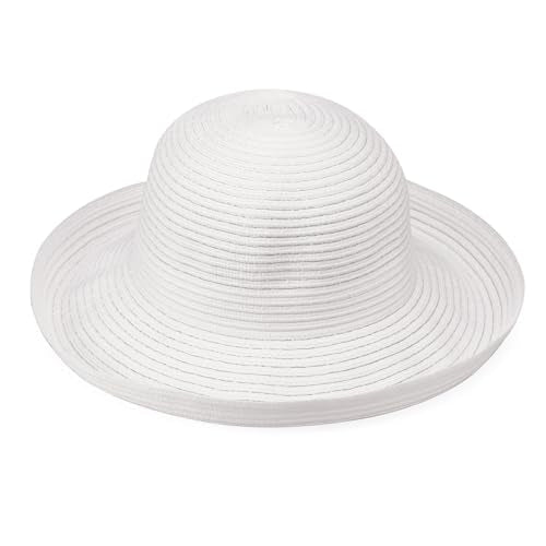 Wallaroo Hat Company Women's Sydney Sun Hat - UPF 30+ Sun Protection, Packable, Adjustable - Beach, Travel, Wide Brim - color: White