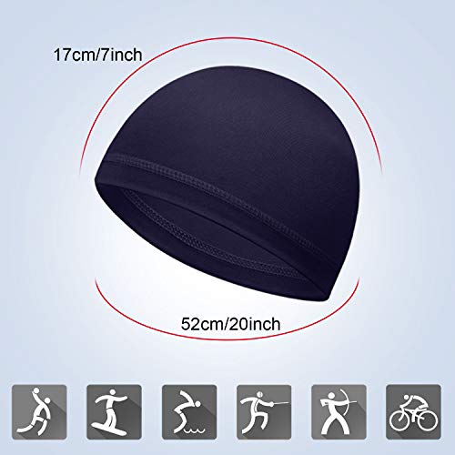 Geyoga 16/32/48 Pcs Cooling Skull Cap Men Helmet Liner Sweat Wicking