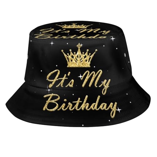 Bucket Hat Funny Duck Fisherman Hat Travel Beach Sun Hat Outdoor Cap for Men Women Adults - color: It's My Birthday King