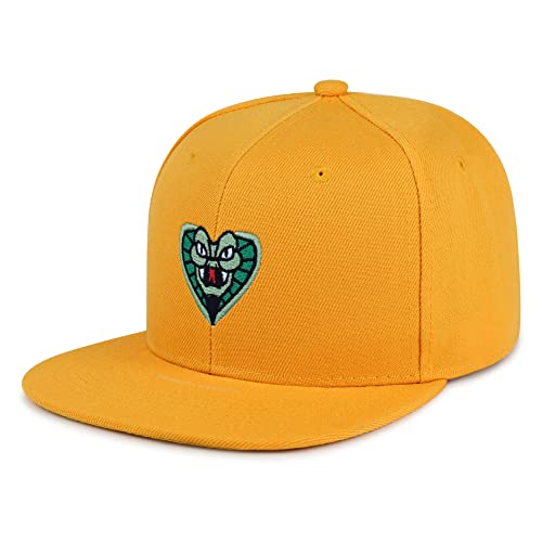 Snake Hip-Hop Snapback Hat Embroidered Baseball Cap Cobra - color: 09. Yellow