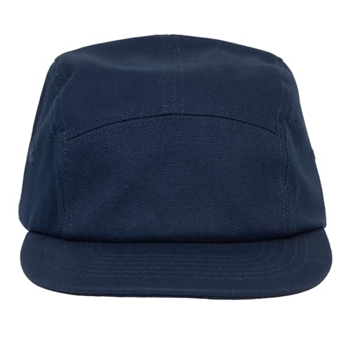 TOP HEADWEAR 5 Panel Hat for Men - Classic Canvas Camper Cap - color: Navy