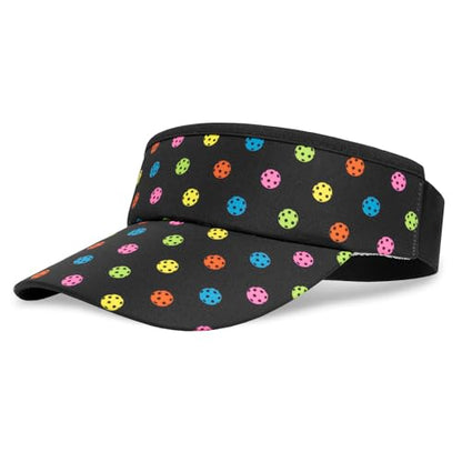 Headsweats Unisex Adult Lightweight Performance Running Sun Visor - color: Black/Neon Pickleball