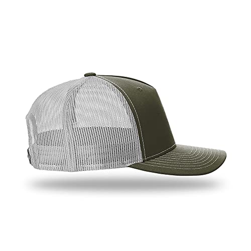 Richardson 112FP & 112PFP Classic Fit Five-Panel Snapback Trucker Cap |OSFM - color: Beetle/Quarry