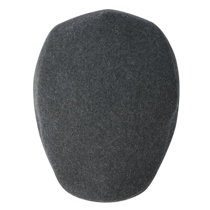 FEINION Men Wool Blend Flat Cap Tweed Newsboy Ivy Hat - color: Dark Grey