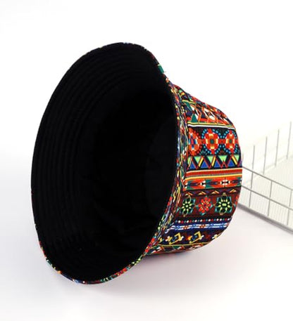 Quanhaigou Bucket Hats Unisex Summer Travel Beach Fisherman Cap for Men Women Teens - color: Boho Floral