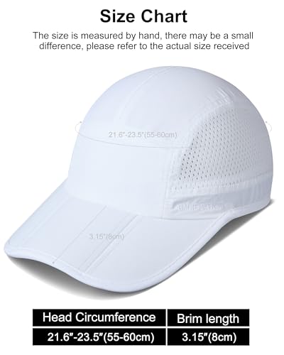 GADIEMKENSD Mens Folding Outdoor Hat Long Brim UPF 50+ Sun Protection - color: Folding White