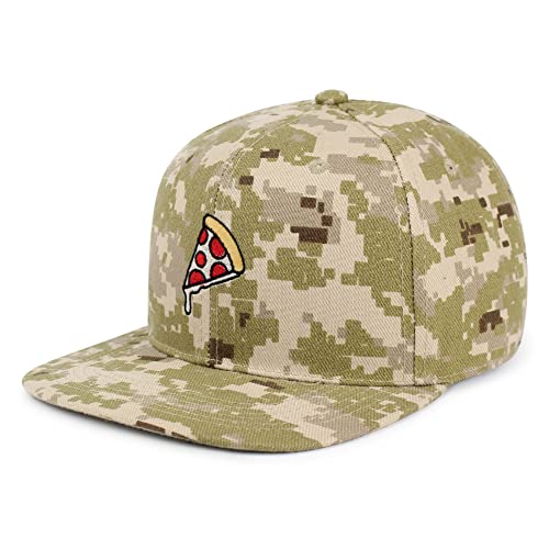 JPAK Pizza Hip-Hop Snapback Hat Embroidered Baseball Cap Foodie - color: 13. Desert Camo