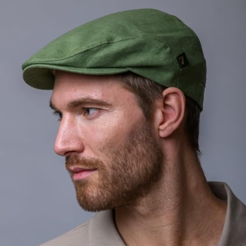 Mucros Weavers Summer Light Linen Cap - color: Green, size: Medium