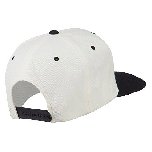 e4Hats.com LA Embroidered Snapback Cap - color: Natural Black