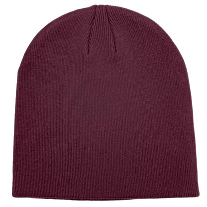 vidsel 100% Cotton Beanie Hat for Men Women, Soft Cuffless Knit Skull Cap - color: 1pc-burgundy