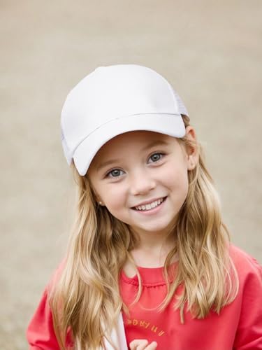 Edoneery Kids Baseball Hat, Adjustable Cotton Cap - color: Mesh-white, style: 3-8 Years