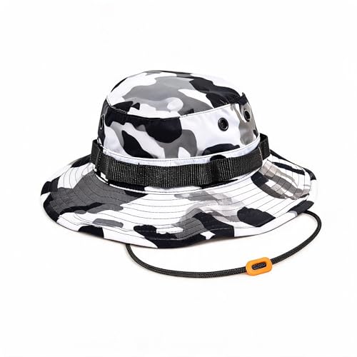 Tactical Boonie Hat Military Bucket Cap Camo Digital or Solid Wide Brim Sun Fishing Bush Booney Hunting Headwear - color: City Camo, size: 7 1/2