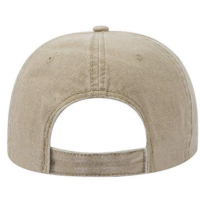 OTTO Garment Washed Pigment Dyed Cotton Twill 6 Panel Low Profile Dad Hat - color: Khaki