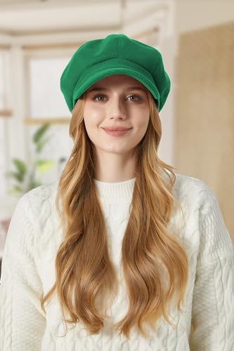 Sumolux Women Beret Newsboy Hat French Cap Classic Winter - color: Green