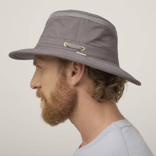 Tilley T5MO Adventure Airflo Hat, UPF 50+ Men's Sun Hat - color: Grey, size: 7 3/8