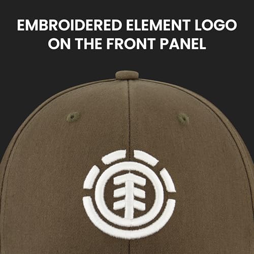 Element Unisex Adult Element Baseball Hat, Adult Flex Fit Active Sport Cap with Curved Brim - color: Olive