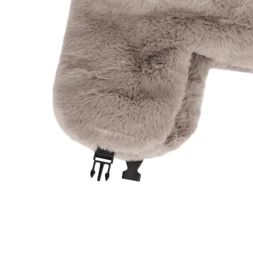 Womens Faux Fur Fuzzy Trapper Hat Winter Ear Flap Trooper Aviator Hat - color: Brown