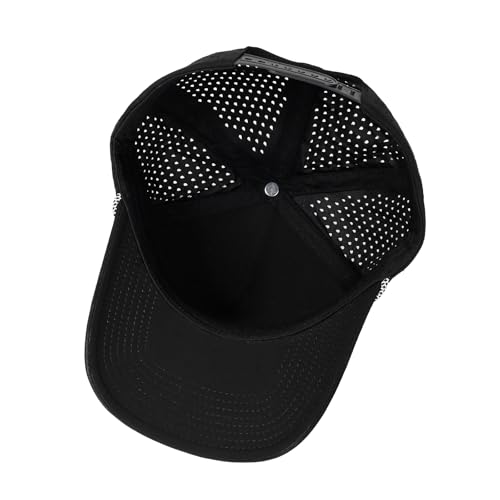 HH HOFNEN Quick Dry Baseball Cap Snapback Golf Trucker Hat for Men Women - color: #3 Black+gray+navy