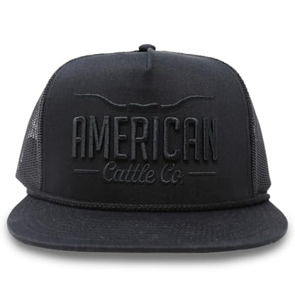 Longhorn Adjustable Snapback Western Hat - color: Black