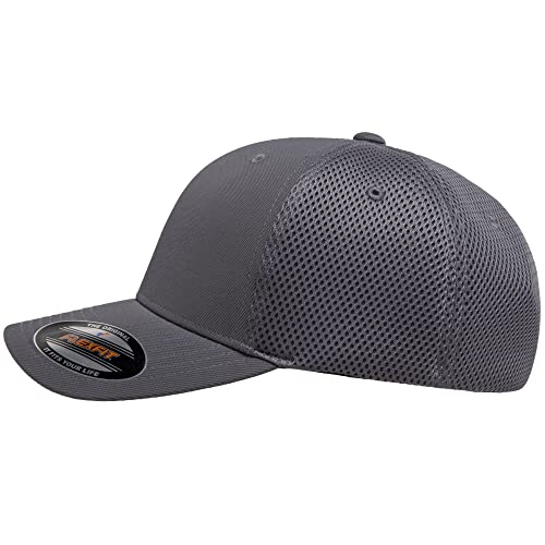 Flexfit 6533 Ultrafibre & Airmesh Lightweight Stretch-Fitted Cap - color: Dark Grey, size: Small-Medium