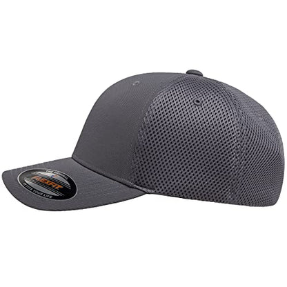 Flexfit 6533 Ultrafibre & Airmesh Lightweight Stretch-Fitted Cap - color: Dark Grey, size: Small-Medium