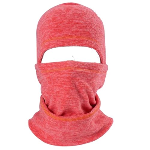 Thermal Neck Hoods Caps Balaclava Winter Fleece Full Face Mask Windproof Ski Hat - color: Orange