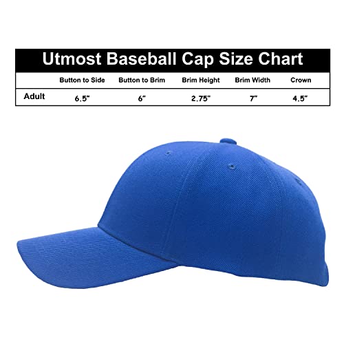 Utmost Structured Baseball Cap with Adjustable Closure - Performance Hat for Outdoor Activities - color: 1pc Royal Blue