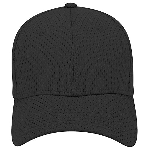 Ashen Fane 6 Panel Polyester Pro Mesh Low Profile Baseball Cap - color: Black