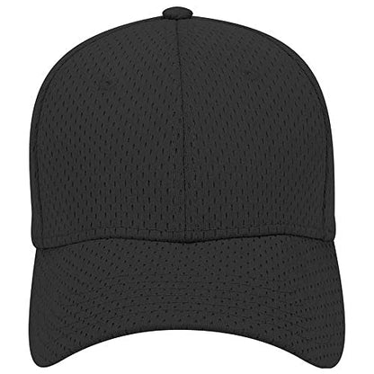Ashen Fane 6 Panel Polyester Pro Mesh Low Profile Baseball Cap - color: Black