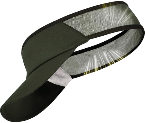 Sports Sun Visor for Women Men, Summer Cooling Stretchy Visors Hats - color: Army Green