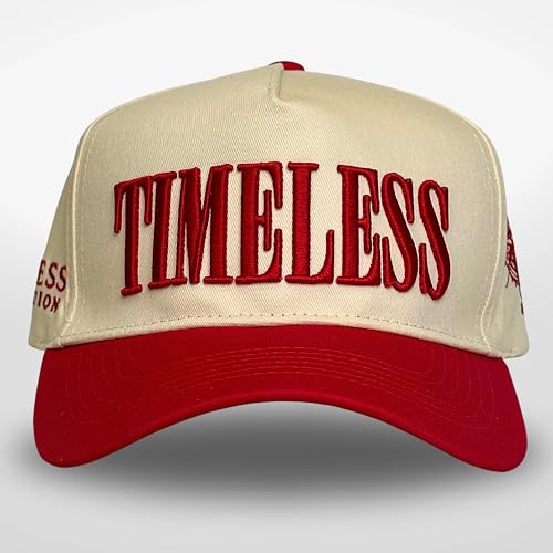 Vintage Fashion Trucker Hat | Men & Women | Trendy Cute Retro Red Caps for Country & Western | Camo Fur Cotton | Snapback - color: Timeless | Red