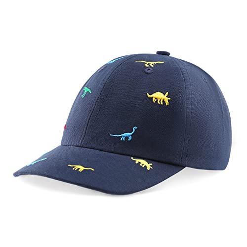 BAVST Boy Baseball Cap for Baby Toddler Girls Summer Cap Sun Protection Dinosaur Kids Trucker Hats for 1-3Years Old - color: W-navy